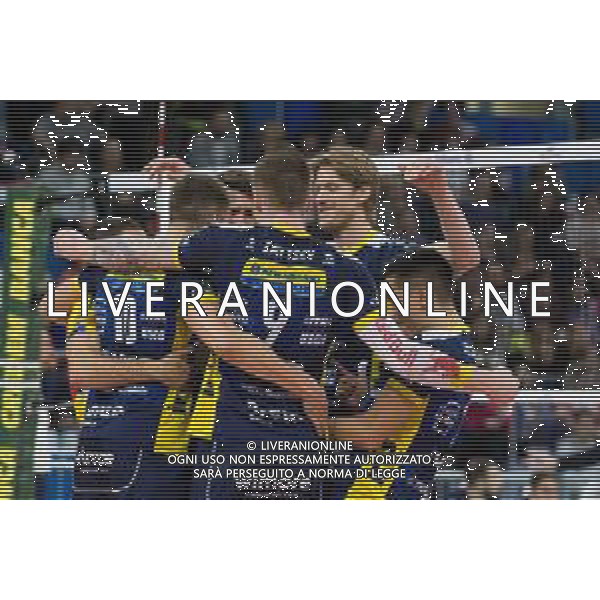 Campionato Italiano di Volley Superlega Serie A 2019/2020 Milano, Italia 20/11/2019 Allianz Milano vs Leo Shoes Modena Nella foto: esultanza di Maxwell Philip Holt (Leo Shoes Modena) foto elisa calabrese-alessio marini-ag aldo liverani sas