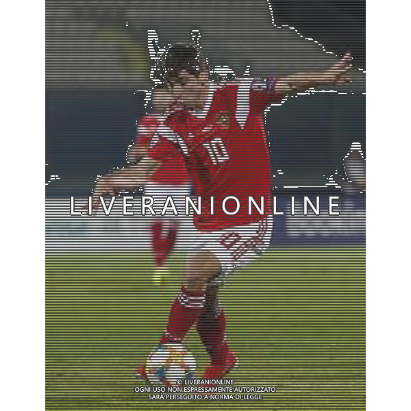 UEFA Qualificazioni Europee del gruppo I - SAN MARINO vs RUSSIA 19/11/2019 - nella foto: Zelimkhan Bakaev (Russia) ©CLAUDIO ZAMAGNI-AGENZIA ALDO LIVERANI Zelimkhan Bakaev (Russia)during the UEFA European Qualifiers match between SAN MARINO and RUSSIA at San Marino Olympic Stadium on November 19, 2019 in Serravalle Repubblic of San Marino photo credit by: CLAUDIO ZAMAGNI/ALDO LIVERANI PHOTO AGENCY