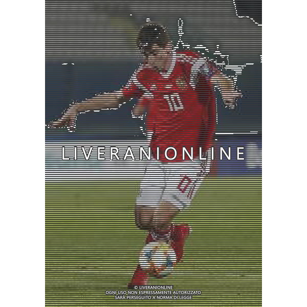UEFA Qualificazioni Europee del gruppo I - SAN MARINO vs RUSSIA 19/11/2019 - nella foto: Zelimkhan Bakaev (Russia) ©CLAUDIO ZAMAGNI-AGENZIA ALDO LIVERANI Zelimkhan Bakaev (Russia) during the UEFA European Qualifiers match between SAN MARINO and RUSSIA at San Marino Olympic Stadium on November 19, 2019 in Serravalle Repubblic of San Marino photo credit by: CLAUDIO ZAMAGNI/ALDO LIVERANI PHOTO AGENCY