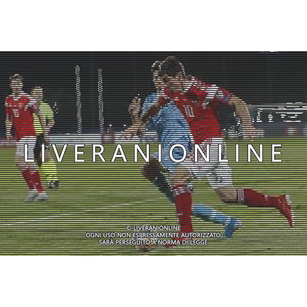 UEFA Qualificazioni Europee del gruppo I - SAN MARINO vs RUSSIA 19/11/2019 - nella foto: Zelimkhan Bakaev (Russia) ©CLAUDIO ZAMAGNI-AGENZIA ALDO LIVERANI Zelimkhan Bakaev (Russia) during the UEFA European Qualifiers match between SAN MARINO and RUSSIA at San Marino Olympic Stadium on November 19, 2019 in Serravalle Repubblic of San Marino photo credit by: CLAUDIO ZAMAGNI/ALDO LIVERANI PHOTO AGENCY