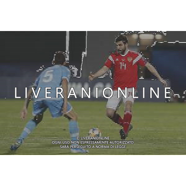 UEFA Qualificazioni Europee del gruppo I - SAN MARINO vs RUSSIA 19/11/2019 - nella foto: Georgi Dzhikiya (Russia) ©CLAUDIO ZAMAGNI-AGENZIA ALDO LIVERANI Georgi Dzhikiya (Russia) during the UEFA European Qualifiers match between SAN MARINO and RUSSIA at San Marino Olympic Stadium on November 19, 2019 in Serravalle Repubblic of San Marino photo credit by: CLAUDIO ZAMAGNI/ALDO LIVERANI PHOTO AGENCY
