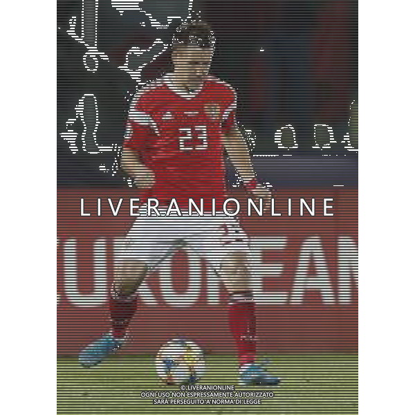 UEFA Qualificazioni Europee del gruppo I - SAN MARINO vs RUSSIA 19/11/2019 - nella foto: Sergei Petrov (Russia) ©CLAUDIO ZAMAGNI-AGENZIA ALDO LIVERANI Sergei Petrov (Russia) during the UEFA European Qualifiers match between SAN MARINO and RUSSIA at San Marino Olympic Stadium on November 19, 2019 in Serravalle Repubblic of San Marino photo credit by: CLAUDIO ZAMAGNI/ALDO LIVERANI PHOTO AGENCY
