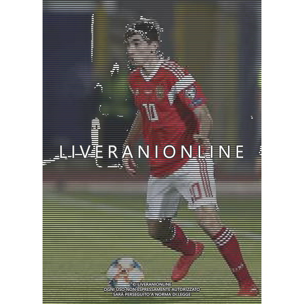 UEFA Qualificazioni Europee del gruppo I - SAN MARINO vs RUSSIA 19/11/2019 - nella foto: Zelimkhan Bakaev (Russia) ©CLAUDIO ZAMAGNI-AGENZIA ALDO LIVERANI Zelimkhan Bakaev (Russia) during the UEFA European Qualifiers match between SAN MARINO and RUSSIA at San Marino Olympic Stadium on November 19, 2019 in Serravalle Repubblic of San Marino photo credit by: CLAUDIO ZAMAGNI/ALDO LIVERANI PHOTO AGENCY
