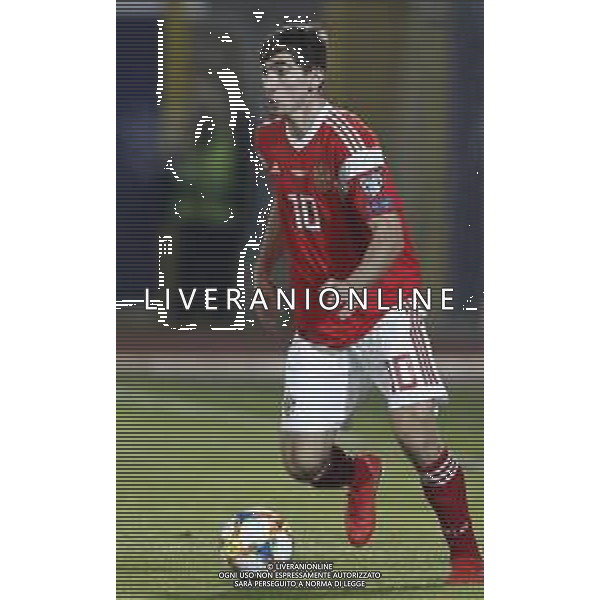 UEFA Qualificazioni Europee del gruppo I - SAN MARINO vs RUSSIA 19/11/2019 - nella foto: Zelimkhan Bakaev (Russia) ©CLAUDIO ZAMAGNI-AGENZIA ALDO LIVERANI Zelimkhan Bakaev (Russia) during the UEFA European Qualifiers match between SAN MARINO and RUSSIA at San Marino Olympic Stadium on November 19, 2019 in Serravalle Repubblic of San Marino photo credit by: CLAUDIO ZAMAGNI/ALDO LIVERANI PHOTO AGENCY
