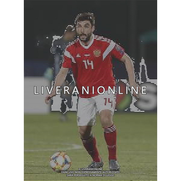 UEFA Qualificazioni Europee del gruppo I - SAN MARINO vs RUSSIA 19/11/2019 - nella foto: Georgi Dzhikiya (Russia) ©CLAUDIO ZAMAGNI-AGENZIA ALDO LIVERANI Georgi Dzhikiya (Russia) during the UEFA European Qualifiers match between SAN MARINO and RUSSIA at San Marino Olympic Stadium on November 19, 2019 in Serravalle Repubblic of San Marino photo credit by: CLAUDIO ZAMAGNI/ALDO LIVERANI PHOTO AGENCY