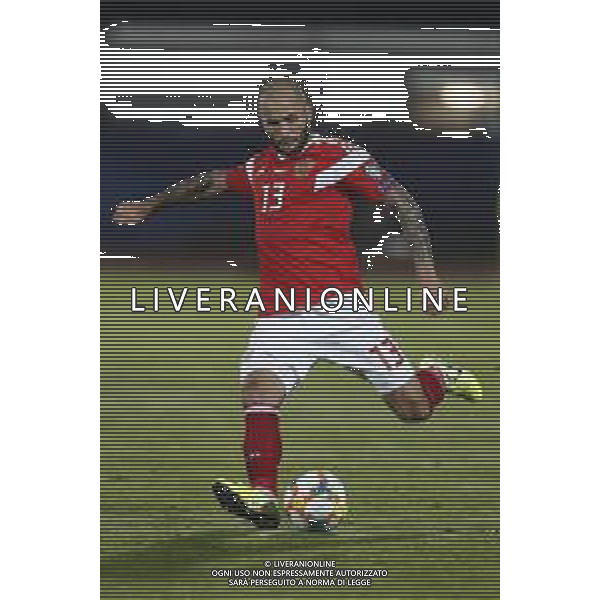 UEFA Qualificazioni Europee del gruppo I - SAN MARINO vs RUSSIA 19/11/2019 - nella foto: Fedor Kudryashov (Russia) ©CLAUDIO ZAMAGNI-AGENZIA ALDO LIVERANI Fedor Kudryashov (Russia)during the UEFA European Qualifiers match between SAN MARINO and RUSSIA at San Marino Olympic Stadium on November 19, 2019 in Serravalle Repubblic of San Marino photo credit by: CLAUDIO ZAMAGNI/ALDO LIVERANI PHOTO AGENCY