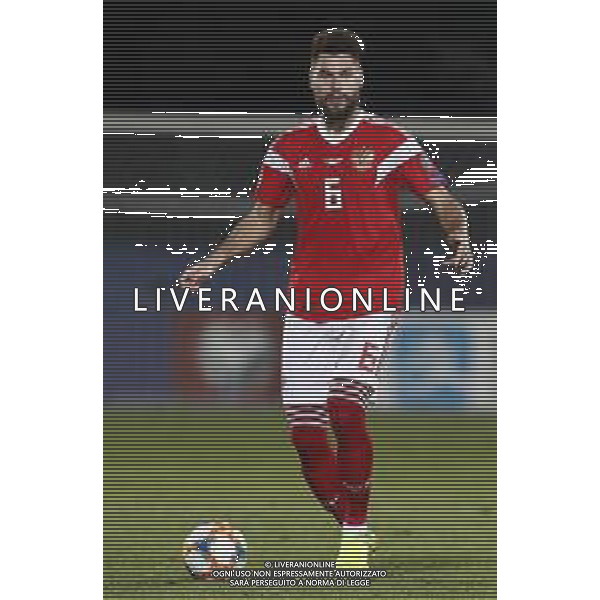 UEFA Qualificazioni Europee del gruppo I - SAN MARINO vs RUSSIA 19/11/2019 - nella foto: Maksim Belyaev (Russia) ©CLAUDIO ZAMAGNI-AGENZIA ALDO LIVERANI Maksim Belyaev (Russia) during the UEFA European Qualifiers match between SAN MARINO and RUSSIA at San Marino Olympic Stadium on November 19, 2019 in Serravalle Repubblic of San Marino photo credit by: CLAUDIO ZAMAGNI/ALDO LIVERANI PHOTO AGENCY