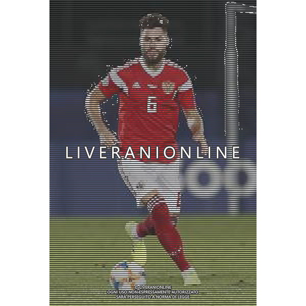 UEFA Qualificazioni Europee del gruppo I - SAN MARINO vs RUSSIA 19/11/2019 - nella foto: Maksim Belyaev (Russia) ©CLAUDIO ZAMAGNI-AGENZIA ALDO LIVERANI Maksim Belyaev (Russia) during the UEFA European Qualifiers match between SAN MARINO and RUSSIA at San Marino Olympic Stadium on November 19, 2019 in Serravalle Repubblic of San Marino photo credit by: CLAUDIO ZAMAGNI/ALDO LIVERANI PHOTO AGENCY