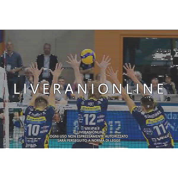 Campionato Italiano di Volley Superlega Serie A 2019/2020 Milano, Italia 20/11/2019 Allianz Milano vs Leo Shoes Modena Nella foto: schiacciata di Nimir Abdel-Aziz (Allianz Powervolley Milano) foto elisa calabrese-alessio marini-ag aldo liverani sas