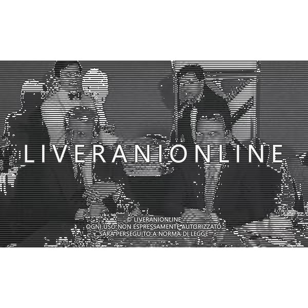 RETROSPETTIVA ERNESTO PELLEGRINI PRESIDENTE FC INTER NELLA FOTO ERNESTO PELLEGRINI NELL\'ANNO 1987-1988 ALLA PRESENTAZIONE DEL NUOVO ALLENATORE GIOVANNI TRAPATTONI AG ALDO LIVERANI SAS 