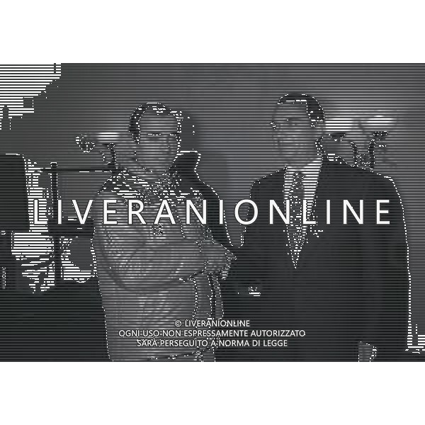 RETROSPETTIVA ERNESTO PELLEGRINI PRESIDENTE FC INTER NELLA FOTO ERNESTO PELLEGRINI NELL\'ANNO 1985-1986 CON IL NUOVO ALLENATORE MARIO CORSO AG ALDO LIVERANI SAS 