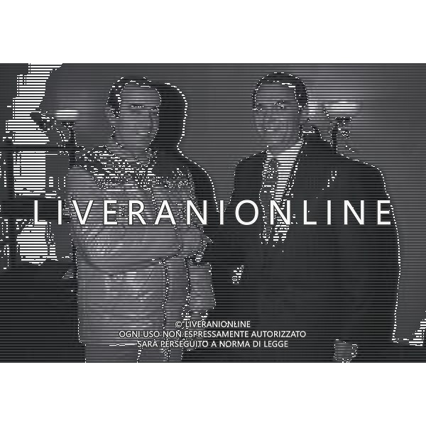 RETROSPETTIVA ERNESTO PELLEGRINI PRESIDENTE FC INTER NELLA FOTO ERNESTO PELLEGRINI NELL\'ANNO 1985-1986 CON IL NUOVO ALLENATORE MARIO CORSO AG ALDO LIVERANI SAS 