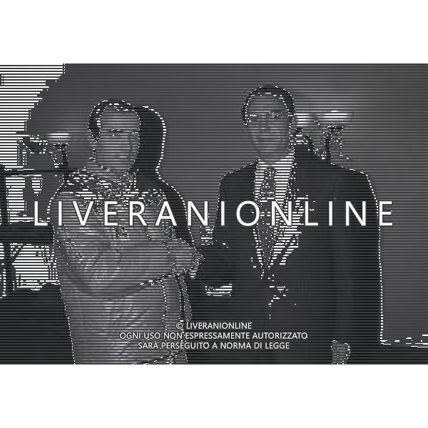 RETROSPETTIVA ERNESTO PELLEGRINI PRESIDENTE FC INTER NELLA FOTO ERNESTO PELLEGRINI NELL\'ANNO 1985-1986 CON IL NUOVO ALLENATORE MARIO CORSO AG ALDO LIVERANI SAS 