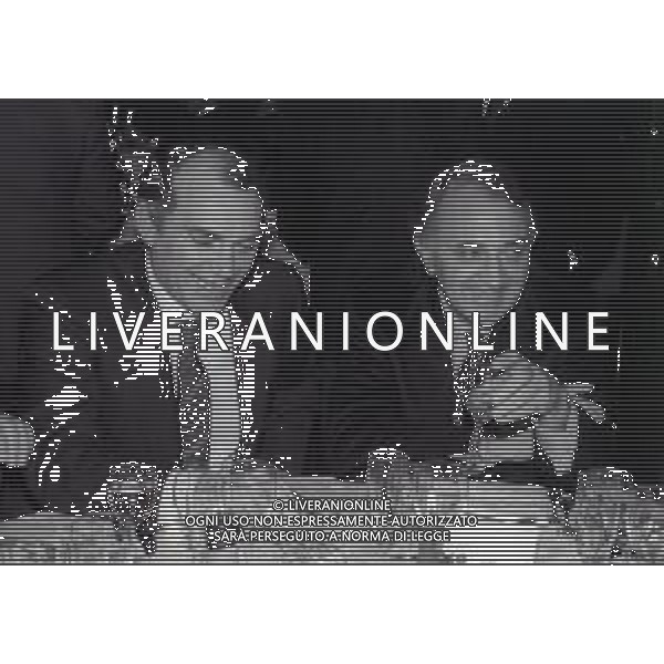 RETROSPETTIVA ERNESTO PELLEGRINI PRESIDENTE FC INTER NELLA FOTO ERNESTO PELLEGRINI NELL\'ANNO 1990 CON CORRADO FERLAINO PRESIDENTE NAPOLI CALCIO  AG ALDO LIVERANI SAS 