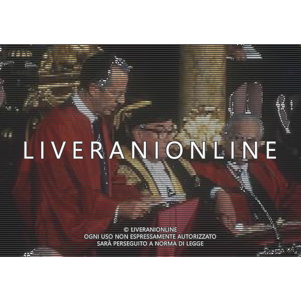 BALDOVINO principe del BELGIO, duca di Brabante, fu RE dei Belgi dal 16 luglio 1951 al 31 luglio 1993, giorno della Sua morte - RETROSPETTIVA Nella foto con Francesco Cossiga © Isopress / Archivio Giovanni Liverani / Ag. Aldo Liverani Sas