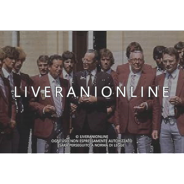 BALDOVINO principe del BELGIO, duca di Brabante, fu RE dei Belgi dal 16 luglio 1951 al 31 luglio 1993, giorno della Sua morte - RETROSPETTIVA nella foto nel 1982 con i Ministri Europei © Zamboni / Archivio Giovanni Liverani / Ag. Aldo Liverani Sas