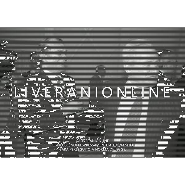 RETROSPETTIVA ERNESTO PELLEGRINI PRESIDENTE FC INTER NELLA FOTO ERNESTO PELLEGRINI NELL\'ANNO 1992-1993 CON GIAMPIERO BONIPERTI AG ALDO LIVERANI SAS 