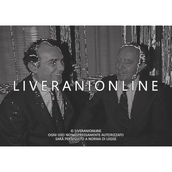 RETROSPETTIVA ERNESTO PELLEGRINI PRESIDENTE INTER NELLA FOTO ERNESTO PELLEGRINI PRESIDENTE INTER CON FERDINANDO CHIAMPMAN PRESIDENTE VERONA CALCIO AG ALDO LIVERANI SAS  
