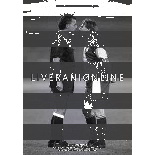 11-04-1995 TORINO-COPPA ITALIA JUVENTUS LAZIO 2-1 NELLA FOTO ARBITRO STEFANO BRASCHI E GIUSEPPE SIGNORI AG ALDO LIVERANI SAS