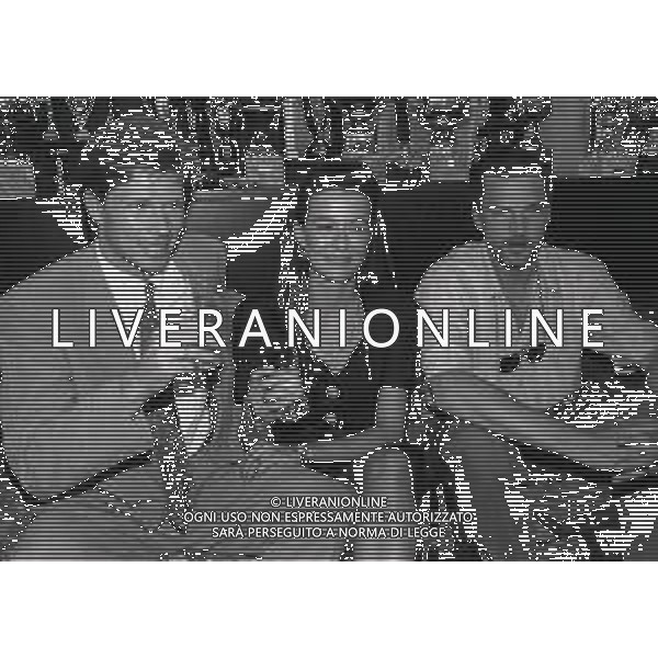 RETROSPETTIVA STEFAN REUTER CALCIATORE NELLA FOTO STEFAN REUTER CON LA MOGLIE E STEFANO TACCONI AG ALDO LIVERANI SAS