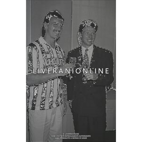 RETROSPETTIVA STEFAN REUTER CALCIATORE NELLA FOTO STEFAN REUTER E JURGEN KOHLER ALLA PRESENTAZIONE A TORINO  AG ALDO LIVERANI SAS