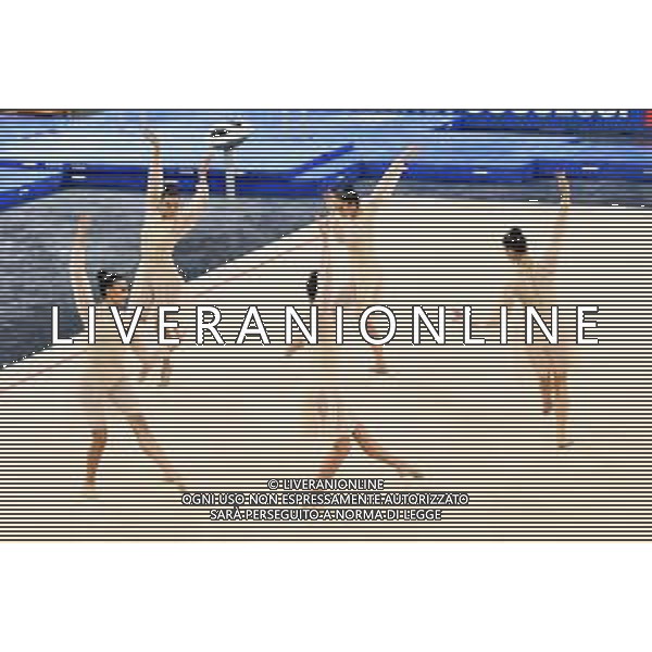 le ginnaste della Squadra Nazionale di Ginnastica Ritmica Fastweb Grand Prix di Ginnastica Milano 23-11-2019 Allianz Cloud PalaLido foto Roberto Garavaglia - ag. Aldo Liverani sas