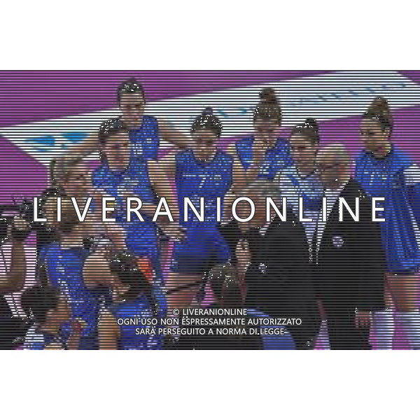 Campionato Italiano di Volley Serie A1 Femminile 2019/2020 Firenze, Italia 24/11/2019 Il Bisonte Firenze vs Zanetti Bergamo Nella foto: Time-out Il Bisonte Firenze FOTO LISA GUGLIELNI-ALESSIO MARINI-AG ALDO LIVERANI SAS