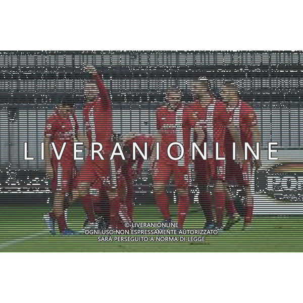 Rigoni SX esulta dopo il suo gol dell’1 a 0 Monza Monza vs Alessandria Campionato Serie C girone A - 16° giornata Monza 24-11-2019 - Stadio Brianteo foto Roberto Garavaglia - ag. Aldo Liverani sas