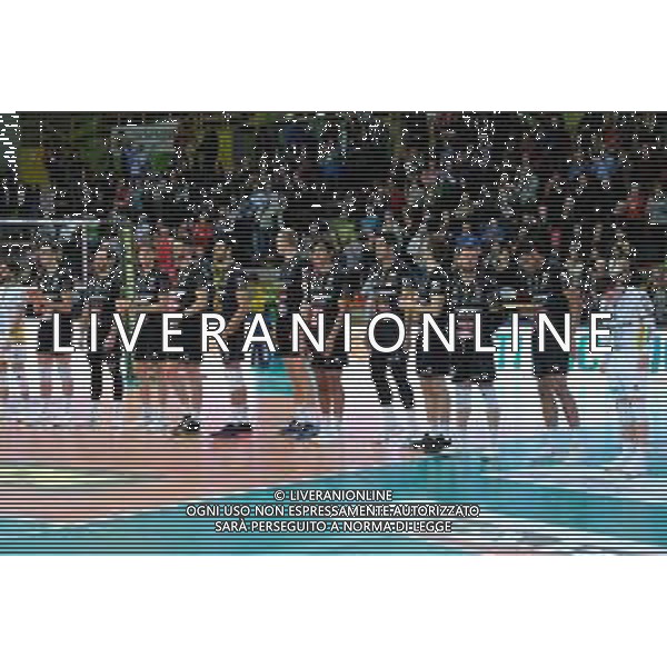 Campionato Italiano di Volley Superlega Serie A 2019/2020 Verona, Italia 24/11/2019 Calzedonia Verona vs Vero Volley Monza Nella foto: Formazione Calzedonia Verona FOTO ROBERTO TOMMASINI-ALESSIO MARINI-AG ALDO LIVERANI SAS
