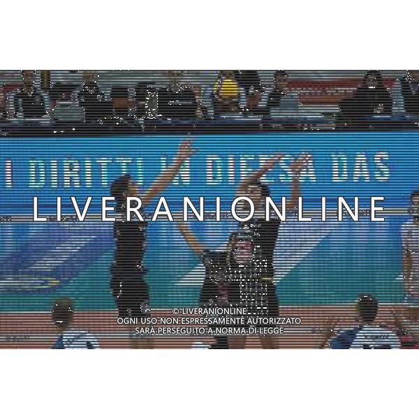 Campionato Italiano di Volley Superlega Serie A 2019/2020 Verona, Italia 24/11/2019 Calzedonia Verona vs Vero Volley Monza Nella foto: Primo tempo di Emanuele Birarelli (7) Calzedonia Verona su alzata di Luca Spirito (13) Calzedonia Verona FOTO ROBERTO TOMMASINI-ALESSIO MARINI-AG ALDO LIVERANI SAS