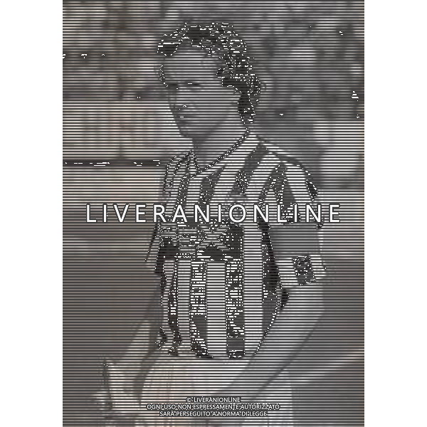 RETROSPETTIVA GIUSEPPE DOSSENA CALCIATORE NELLA FOTO GIUSEPPE DOSSENA CON LA MAGLIA DELL \'UDINESE CALCIO AG ALDO LIVERANI SAS