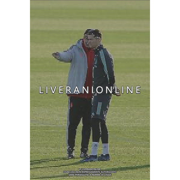 Torino 25.11.2019 Continassa Allenamento rifinitura Champions League Juventus Atletico Madrid ©Viganti/Agenzia Aldo Liverani Nella foto: maurizio sarri e cristiano ronaldo ©/AGENZIA ALDO LIVERANI SAS