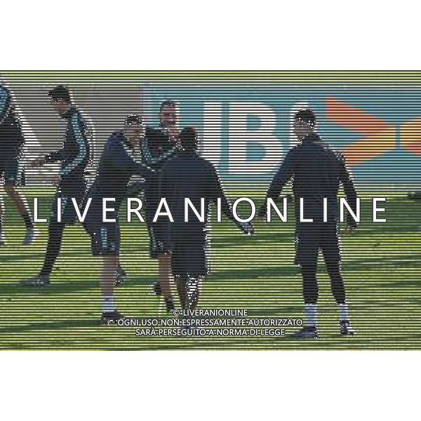 Torino 25.11.2019 Continassa Allenamento rifinitura Champions League Juventus Atletico Madrid ©Viganti/Agenzia Aldo Liverani Nella foto: i giocatori scherzano durante l\'allenamento ©/AGENZIA ALDO LIVERANI SAS