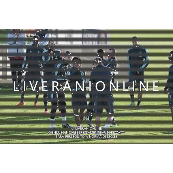 Torino 25.11.2019 Continassa Allenamento rifinitura Champions League Juventus Atletico Madrid ©Viganti/Agenzia Aldo Liverani Nella foto: merih demiral e juan cuadrado ©/AGENZIA ALDO LIVERANI SAS