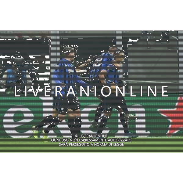 esultanza dopo il gol su rigore di luis Muriel del 1 a 0 Atalanta vs Dinamo Zagabria UEFA Champions League fase a gironi 5° giornata gruppo C Milano 26-11-2019 Stadio Giuseppe Meazza - San Siro foto Roberto Garavaglia - ag. Aldo Liverani sas