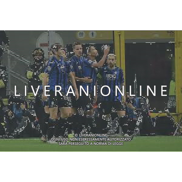 esultanza dopo il gol su rigore di luis Muriel del 1 a 0 Atalanta vs Dinamo Zagabria UEFA Champions League fase a gironi 5° giornata gruppo C Milano 26-11-2019 Stadio Giuseppe Meazza - San Siro foto Roberto Garavaglia - ag. Aldo Liverani sas
