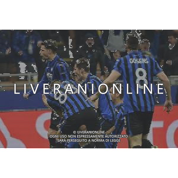 esultanza dopo il gol di Gomez del 2 a 0 Atalanta Atalanta vs Dinamo Zagabria UEFA Champions League fase a gironi 5° giornata gruppo C Milano 26-11-2019 Stadio Giuseppe Meazza - San Siro foto Roberto Garavaglia - ag. Aldo Liverani sas