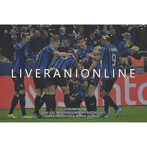 esultanza dopo il gol di Gomez del 2 a 0 Atalanta Atalanta vs Dinamo Zagabria UEFA Champions League fase a gironi 5° giornata gruppo C Milano 26-11-2019 Stadio Giuseppe Meazza - San Siro foto Roberto Garavaglia - ag. Aldo Liverani sas