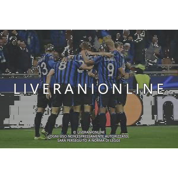 esultanza dopo il gol di Gomez del 2 a 0 Atalanta Atalanta vs Dinamo Zagabria UEFA Champions League fase a gironi 5° giornata gruppo C Milano 26-11-2019 Stadio Giuseppe Meazza - San Siro foto Roberto Garavaglia - ag. Aldo Liverani sas