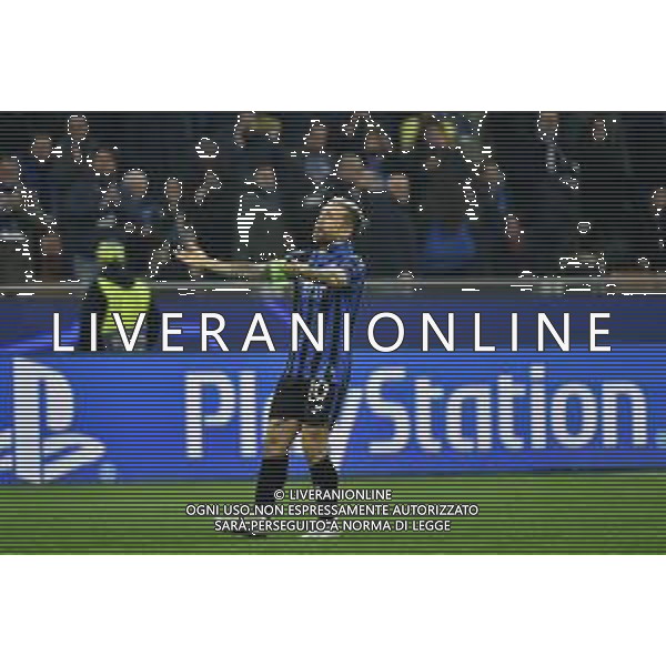 esultanza dopo il gol di Gomez del 2 a 0 Atalanta Atalanta vs Dinamo Zagabria UEFA Champions League fase a gironi 5° giornata gruppo C Milano 26-11-2019 Stadio Giuseppe Meazza - San Siro foto Roberto Garavaglia - ag. Aldo Liverani sas