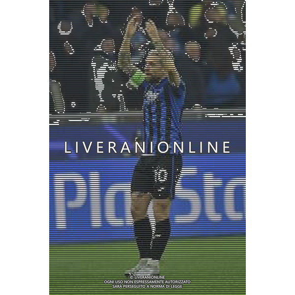 esultanza dopo il gol di Gomez del 2 a 0 Atalanta Atalanta vs Dinamo Zagabria UEFA Champions League fase a gironi 5° giornata gruppo C Milano 26-11-2019 Stadio Giuseppe Meazza - San Siro foto Roberto Garavaglia - ag. Aldo Liverani sas