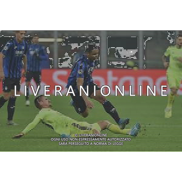 il contrasto di gioco che poi ha costretto Muriel a lasciare il campo Atalanta vs Dinamo Zagabria UEFA Champions League fase a gironi 5° giornata gruppo C Milano 26-11-2019 Stadio Giuseppe Meazza - San Siro foto Roberto Garavaglia - ag. Aldo Liverani sas ©/AGENZIA ALDO LIVERANI SAS