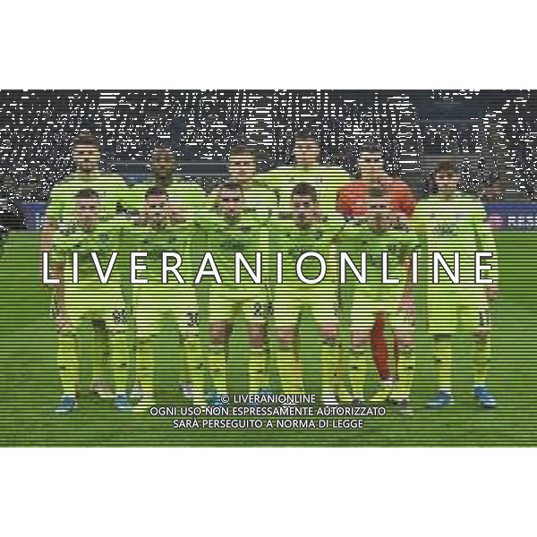 la formazione della Dinamo Zagabria, in piedi da SX Bruno Petkovic, Kevin Theophile Catherine, Emir Dilaver, Dino Peric, Dominik Livakovic e Luka Ivanusec; in basso da SX Mislav Orsic, Petar Stojanovic, Marin Leovac, Arijan Ademi e Dani Olmo Atalanta vs Dinamo Zagabria UEFA Champions League fase a gironi 5° giornata gruppo C Milano 26-11-2019 Stadio Giuseppe Meazza - San Siro foto Roberto Garavaglia - ag. Aldo Liverani sas