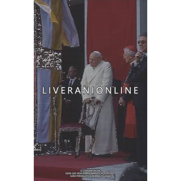 15-17 -06-1985 MARGHERA VISITA PASTORALE DEL PAPA GIOVANNI PAOLO II Karol Józef Wojtyła NELLA FOTO PAPA GIOVANNI PAOLO II A MARGHERA AG ALDO LIVERANI SAS