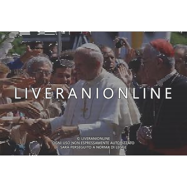 15-17 -06-1985 MARGHERA VISITA PASTORALE DEL PAPA GIOVANNI PAOLO II Karol Józef Wojtyła NELLA FOTO PAPA GIOVANNI PAOLO II A MARGHERA AG ALDO LIVERANI SAS
