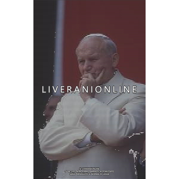 15-17 -06-1985 MARGHERA VISITA PASTORALE DEL PAPA GIOVANNI PAOLO II Karol Józef Wojtyła NELLA FOTO PAPA GIOVANNI PAOLO II A MARGHERA AG ALDO LIVERANI SAS