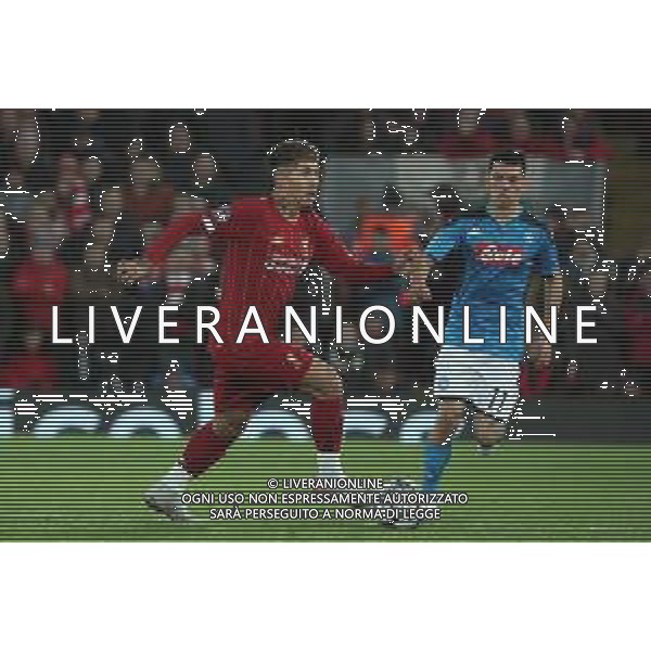 LIVERPOOL - NAPOLI CHAMPIONS LEAGUE 27.11.2019 NELLA FOTO: ROBERTO FIRMINO, HIRVING LOZANO ©MOSCA/AGENZIA ALDO LIVERANI SAS