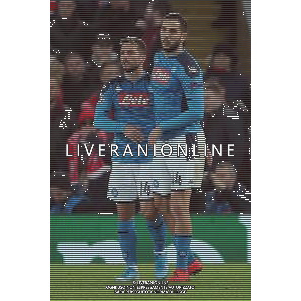 LIVERPOOL - NAPOLI CHAMPIONS LEAGUE 27.11.2019 NELLA FOTO: ESULTANZA DOPO IL GOL DI DRIES MERTENS ©MOSCA/AGENZIA ALDO LIVERANI SAS