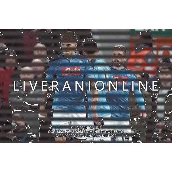 LIVERPOOL - NAPOLI CHAMPIONS LEAGUE 27.11.2019 NELLA FOTO: ESULTANZA DOPO IL GOL DI DRIES MERTENS ©MOSCA/AGENZIA ALDO LIVERANI SAS