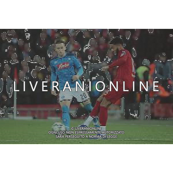 LIVERPOOL - NAPOLI CHAMPIONS LEAGUE 27.11.2019 NELLA FOTO: JOE GOMEZ, PIOTR ZIELINSKI ©MOSCA/AGENZIA ALDO LIVERANI SAS